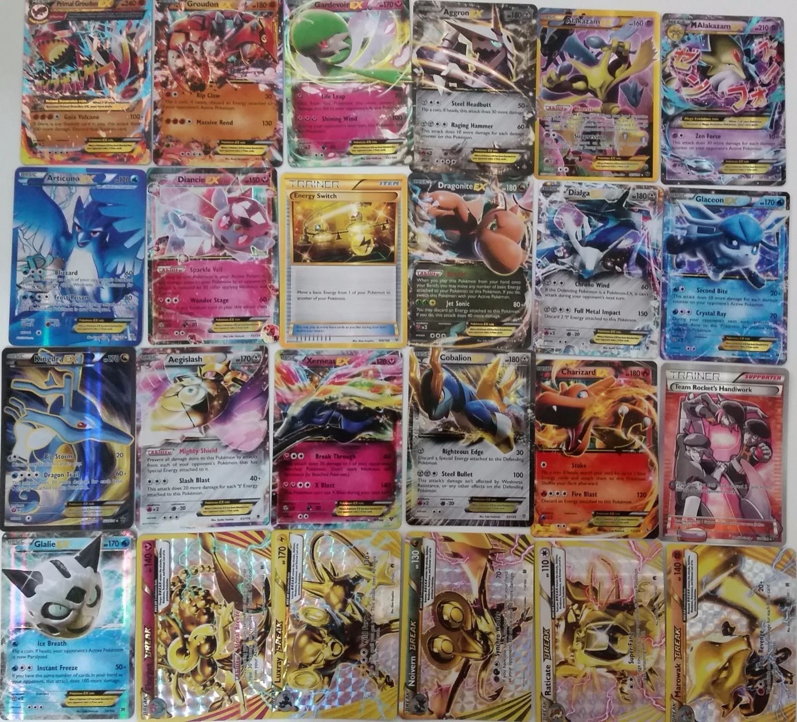 200 Pokemon Cards 3 GX + 1 MEGA EX + 3 EX + BREAK