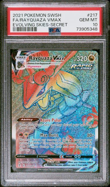 Rayquaza VMAX Evolving Skies 218/203 Secret Rare PSA 10 GEM MINT