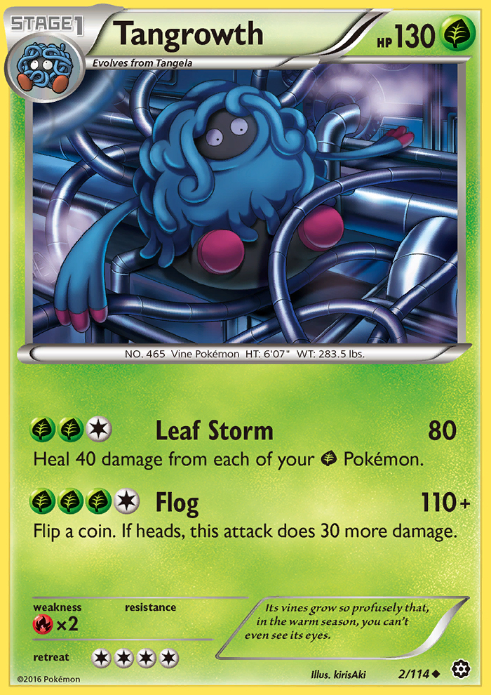 Tangrowth 2/114 XY Steam Siege Uncommon Pokemon Card NEAR MINT TCG