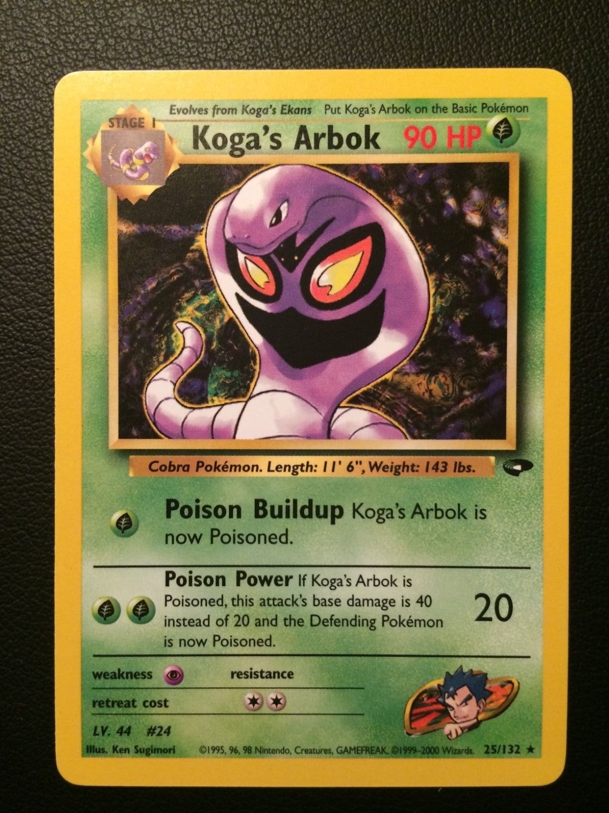 Koga S Arbok 25 132 Gym Challenge Pokemon Card Singles Mint Go Bw Xy Sm Tcg