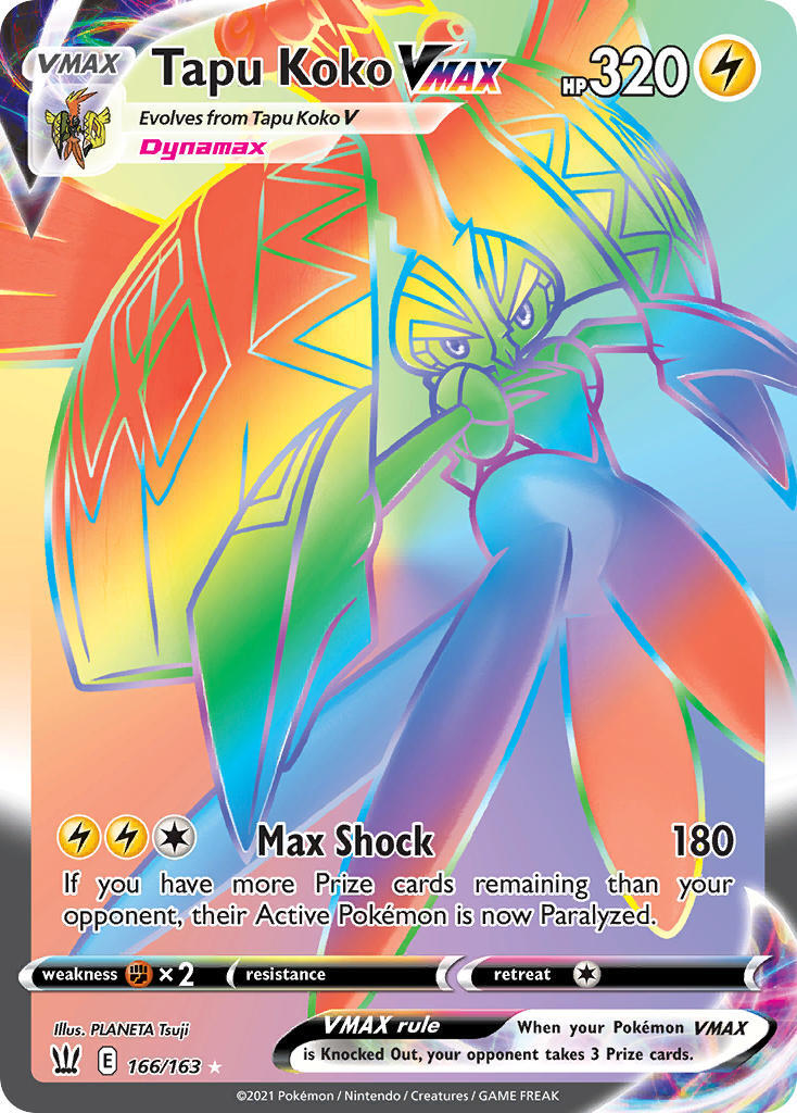 Mavin  Tapu Koko Vmax 051/163 - Battle Styles - Full Art Holo - Pokemon  Card - NM+