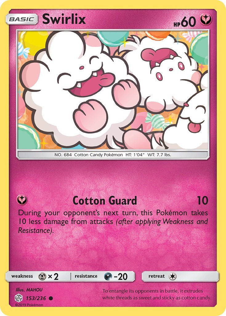 Swirlix 153/236 SM Cosmic Eclipse Common Pokemon Card NEAR ...