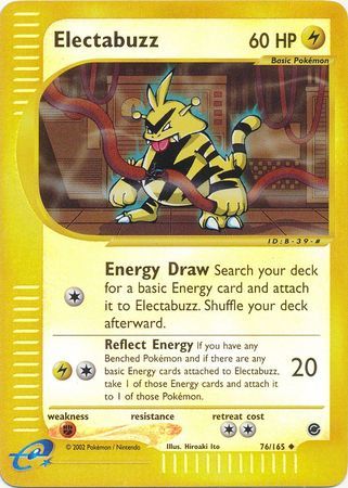 Electabuzz 76 165 E Series Expedition Reverse Holo Uncommon Pokemon Card Near Mint Tcg