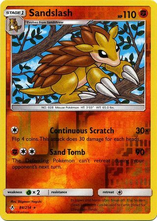 Sm Unbroken Bonds Sandslash 84 214 Rare Reverse Pokemon Toys Hobbies Pokemon Trading Card Game