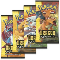 Pokemon SM Dragon Majesty ARTSET 4x Booster Packs BRAND NEW AND SEALED TCG