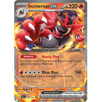 Incineroar ex 034/162 Scarlet and Violet Temporal Forces Ultra Holo Rare Pokemon Card NEAR MINT TCG