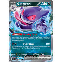 Gengar ex 104/162 Scarlet and Violet Temporal Forces Ultra Holo Rare Pokemon Card NEAR MINT TCG