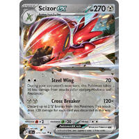 Scizor ex 111/162 Scarlet and Violet Temporal Forces Ultra Holo Rare Pokemon Card NEAR MINT TCG