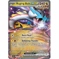 Raging Bolt ex 123/162 Scarlet and Violet Temporal Forces Ultra Holo Rare Pokemon Card NEAR MINT TCG