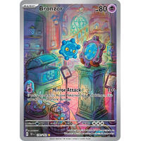 Bronzor 170/162 Scarlet and Violet Temporal Forces Illustration Holo Rare Pokemon Card NEAR MINT TCG