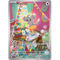 Minccino 182/162 Scarlet and Violet Temporal Forces Illustration Holo Rare Pokemon Card NEAR MINT TCG