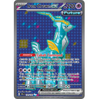 Iron Crown ex 191/162 Scarlet and Violet Temporal Forces Full Art Ultra Holo Rare Pokemon Card NEAR MINT TCG