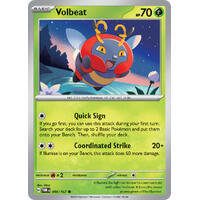 Volbeat 009/167 SV Twilight Masquerade Common Pokemon Card NEAR MINT TCG