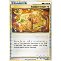 Research Record 84/95 Call of Legends Uncommon Trainer Pokemon Card NEAR MINT TCG