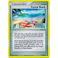 Crystal Beach 75/100 EX Crystal Guardians Reverse Holo Uncommon Trainer Pokemon Card NEAR MINT TCG