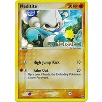 Meditite 55/106 EX Emerald Reverse Holo Common Pokemon Card NEAR MINT TCG