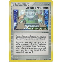 Lanette's Net Search 77/106 EX Emerald Reverse Holo Uncommon Trainer Pokemon Card NEAR MINT TCG