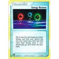 Energy Restore 81/109 EX Ruby and Sapphire Reverse Holo Uncommon Trainer Pokemon Card NEAR MINT TCG