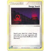 Energy Search 90/109 EX Ruby and Sapphire Reverse Holo Common Trainer Pokemon Card NEAR MINT TCG