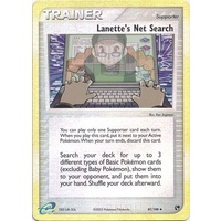 Lanette's Net Search 87/100 EX Sandstorm Reverse Holo Uncommon Trainer Pokemon Card NEAR MINT TCG