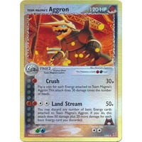 Team Magma's Aggron 7/95 EX Team Magma vs Team Aqua Reverse Holo Rare Pokemon Card NEAR MINT TCG