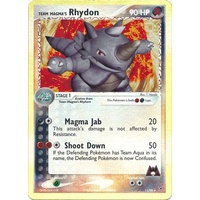 Team Magma's Rhydon 11/95 EX Team Magma vs Team Aqua Reverse Holo Rare Pokemon Card NEAR MINT TCG