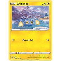 Chinchou 52/203 SWSH Evolving Skies Common Pokemon Card NEAR MINT TCG