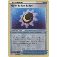 Moon & Sun Badge 151/203 SWSH Evolving Skies Reverse Holo Uncommon Trainer Pokemon Card NEAR MINT TCG