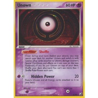 Unown O O/28 EX Unseen Forces Unown Collection Holo Rare Pokemon Card NEAR MINT TCG