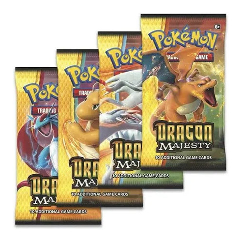 Pokemon SM Dragon Majesty ARTSET 4x Booster Packs BRAND NEW AND SEALED TCG