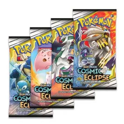 Pokemon SM Cosmic Eclipse ARTSET 4x Booster Packs BRAND NEW AND SEALED TCG