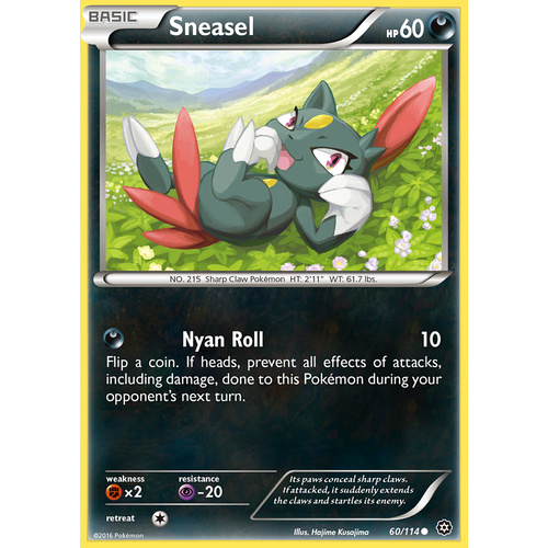 Sneasal 60/114 XY Steam Siege Common Pokemon Card NEAR ...