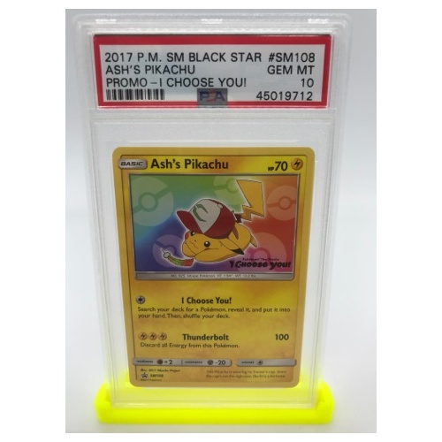 PSA 10 Ash's Pikachu I Choose You! 2017 Pokemon SM Black