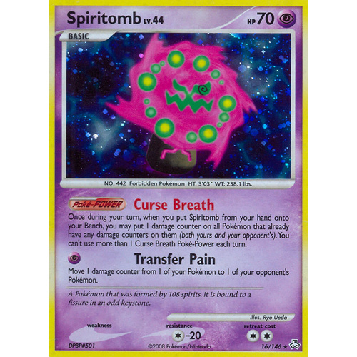 Spiritomb 16/146 DP Legends Awakened Holo Rare Pokemon Card NEAR MINT TCG