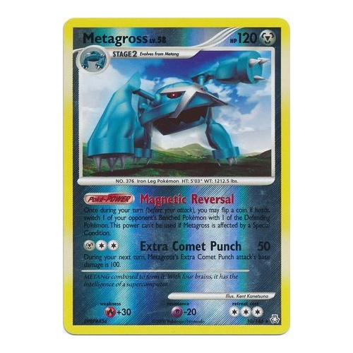 Metagross 10/146 DP Legends Awakened Reverse Holo Rare Pokemon Card NEAR MINT TCG