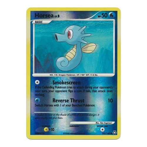 Horsea 102/146 DP Legends Awakened Reverse Holo Common Pokemon Card NEAR MINT TCG