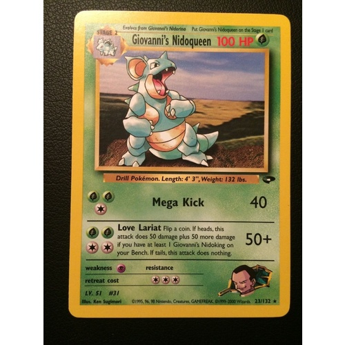 Giovanni's Nidoqueen 23/132 Gym Challenge Pokemon Card Singles mint go bw xy TCG