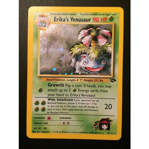 Erika's Venusaur 4/132 Gym Challenge Rare Holo Pokemon Card NEAR MINT TCG