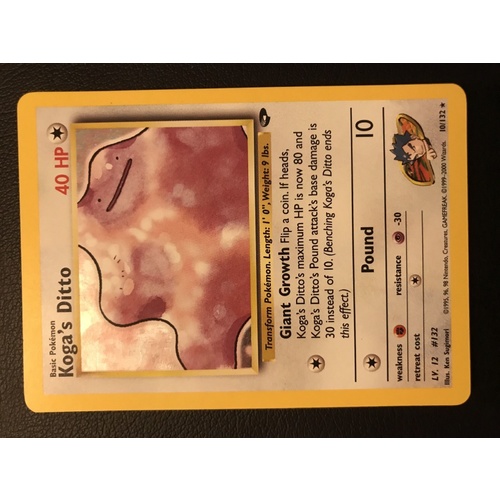 Pokemon card: Koga's Ditto 10/132