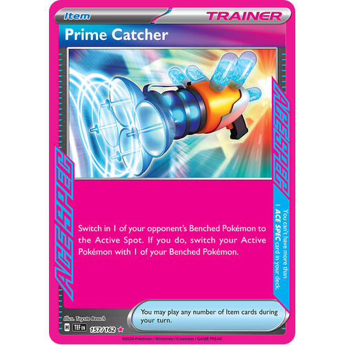 Prime Catcher 157/162 Scarlet and Violet Temporal Forces Ace Holo Rare Pokemon Card NEAR MINT TCG