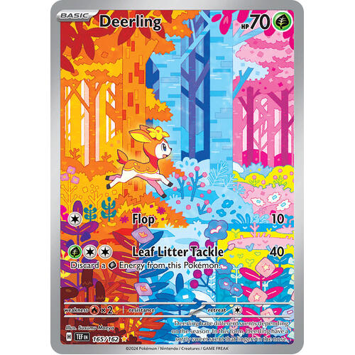 Deerling 165/162 Scarlet and Violet Temporal Forces Illustration Holo Rare Pokemon Card NEAR MINT TCG