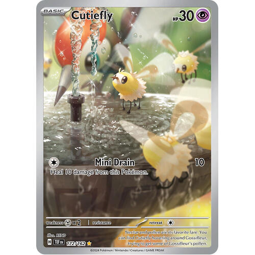 Cutiefly 172/162 Scarlet and Violet Temporal Forces Illustration Holo Rare Pokemon Card NEAR MINT TCG