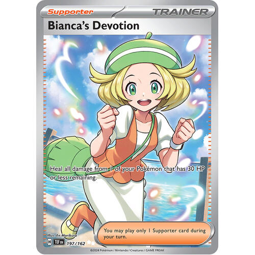 Bianca's Devotion 197/162 Scarlet and Violet Temporal Forces Full Art Ultra Holo Rare Pokemon Card NEAR MINT TCG