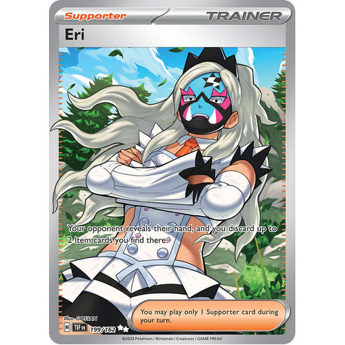 Eri 199/162 Scarlet and Violet Temporal Forces Full Art Ultra Holo Rare Pokemon Card NEAR MINT TCG