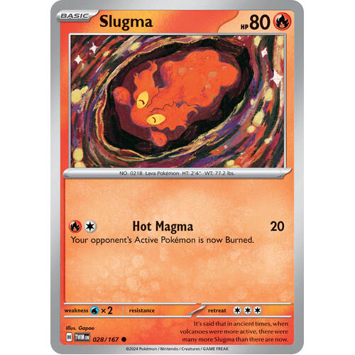 Slugma 028/167 SV Twilight Masquerade Common Pokemon Card NEAR MINT TCG