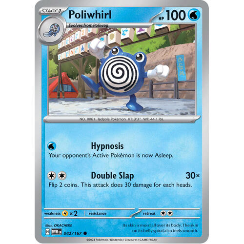 Poliwhirl 042/167 SV Twilight Masquerade Common Pokemon Card NEAR MINT TCG