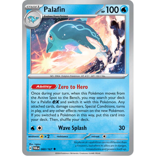 Palafin 060/167 SV Twilight Masquerade Uncommon Pokemon Card NEAR MINT TCG