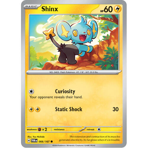 Shinx 066/167 SV Twilight Masquerade Common Pokemon Card NEAR MINT TCG