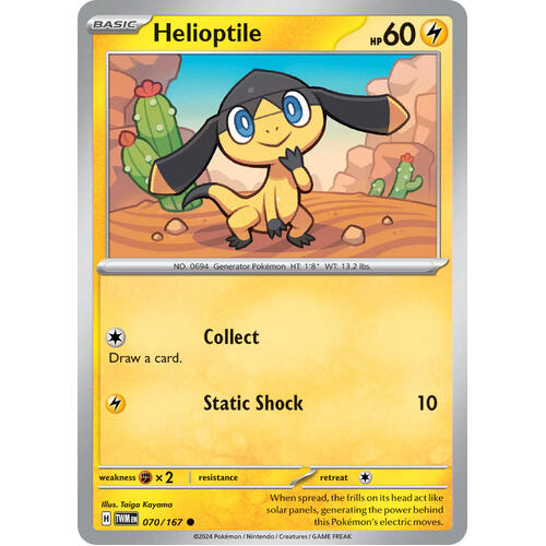 Helioptile 070/167 SV Twilight Masquerade Common Pokemon Card NEAR MINT TCG