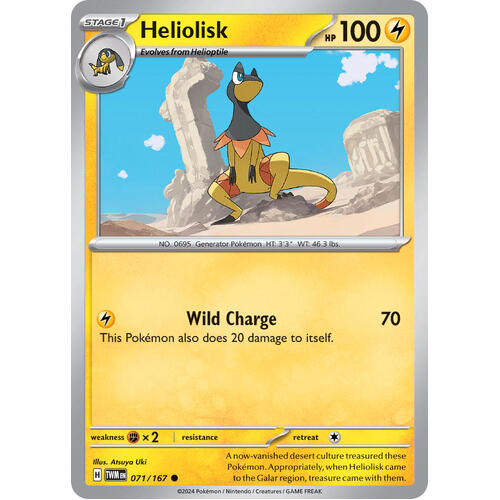 Heliolisk 071/167 SV Twilight Masquerade Common Pokemon Card NEAR MINT TCG